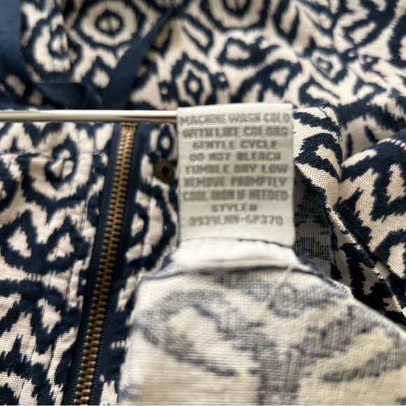 Cali 1850 Linen Blend Lightweight Full Zipper Jacket Artsy Print Medium - Picture 11 of 11